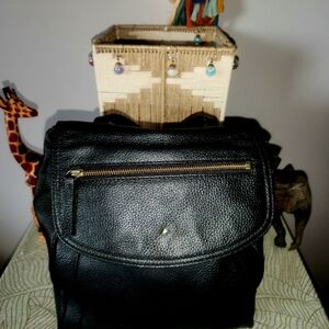 Kate Spade Black Leather Backpack